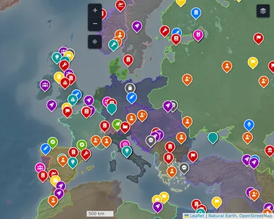 Natural map, Dark: Europe in 1914, zoom 4
