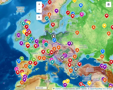 Physical map, Light: Europe in 1914, zoom 4