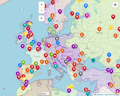Political map, Vibrant: Europe in 1914, zoom 4
