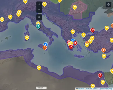 Natural map, Dark: The Mediterranean in 117, zoom 5