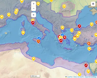 Natural map, Vibrant: The Mediterranean in 117, zoom 5