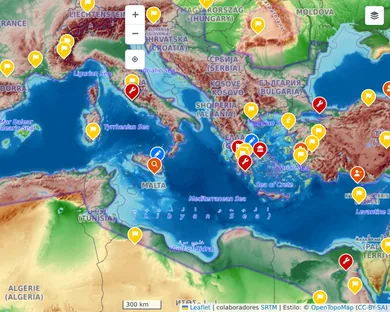 Physical map, Light: The Mediterranean in 117, zoom 5