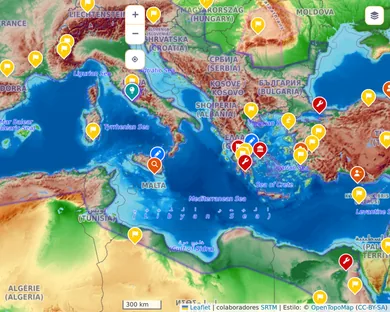 Physical map, Vibrant: The Mediterranean in 117, zoom 5
