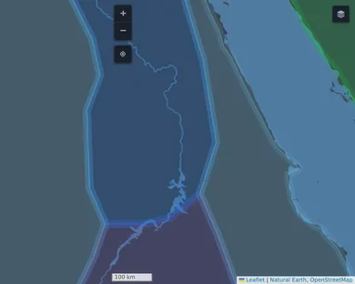 Blank map, Dark: The Nile in 1250 BC, zoom 7