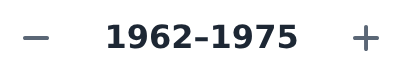 Time control showing a range of years